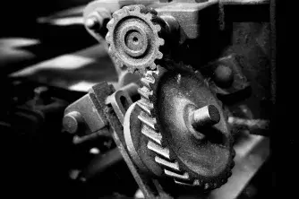 Gears on a machine